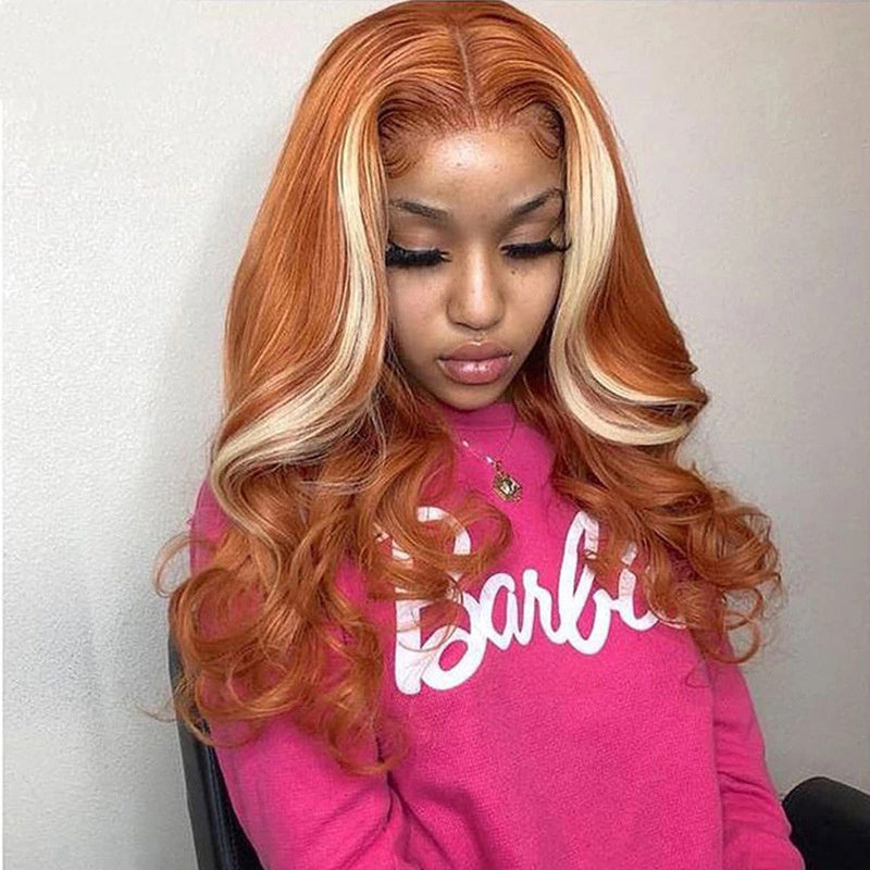 4X4 Wig with Highlights - Available in Various Sizes and Color Densities