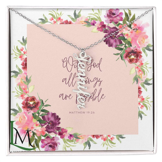 Multi Vertical Name Necklace