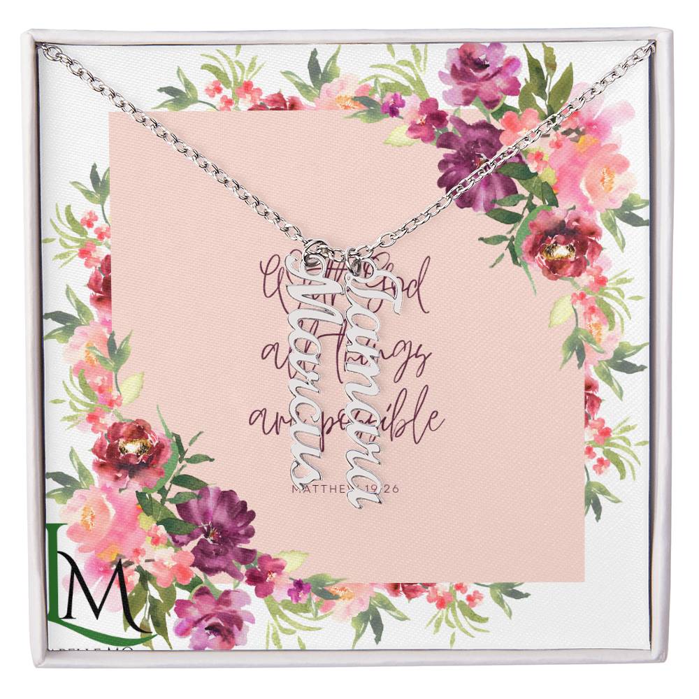 Multi Vertical Name Necklace