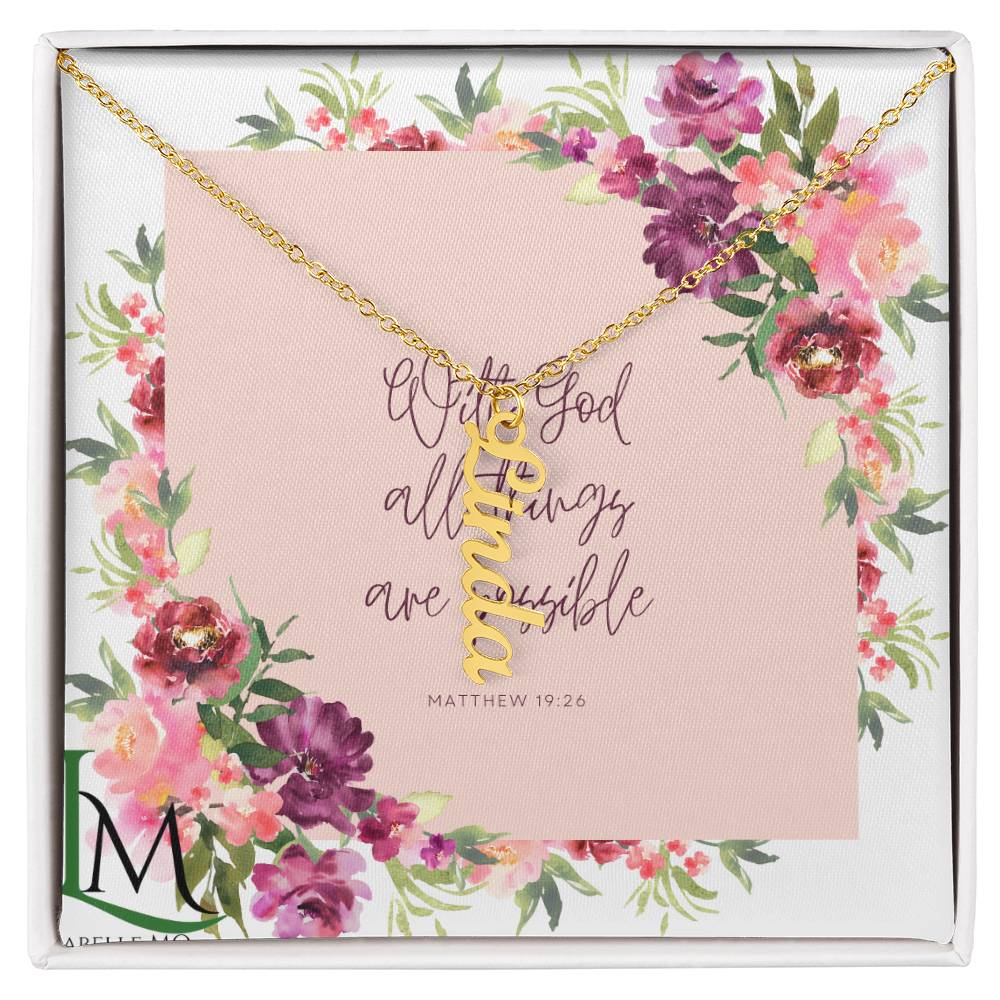 Multi Vertical Name Necklace