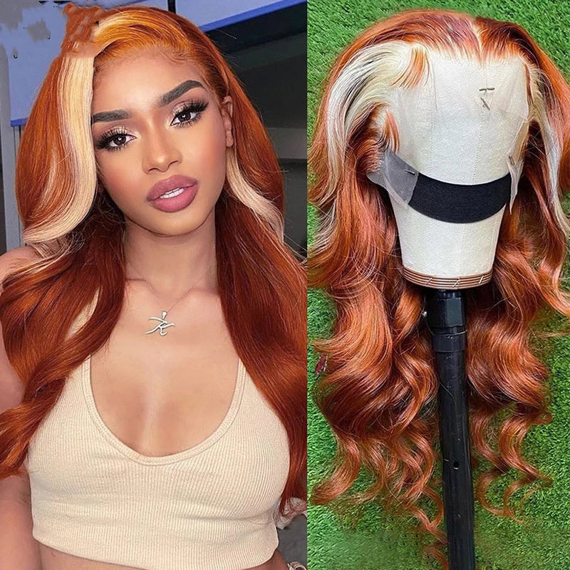 4X4 Wig with Highlights - Available in Various Sizes and Color Densities